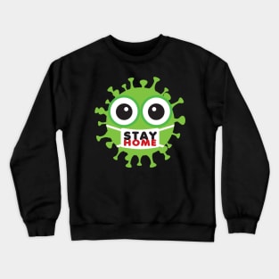 Quarantine Funny and Cute Face Mask Virus Crewneck Sweatshirt